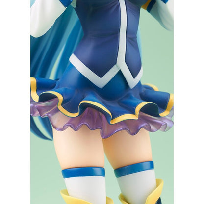 20CM Aqua Anime Konosuba Blessings for a Beautiful World Figure Cute With Fan Girl Standing Megumin Model Toys PVC Collection Gift Doll