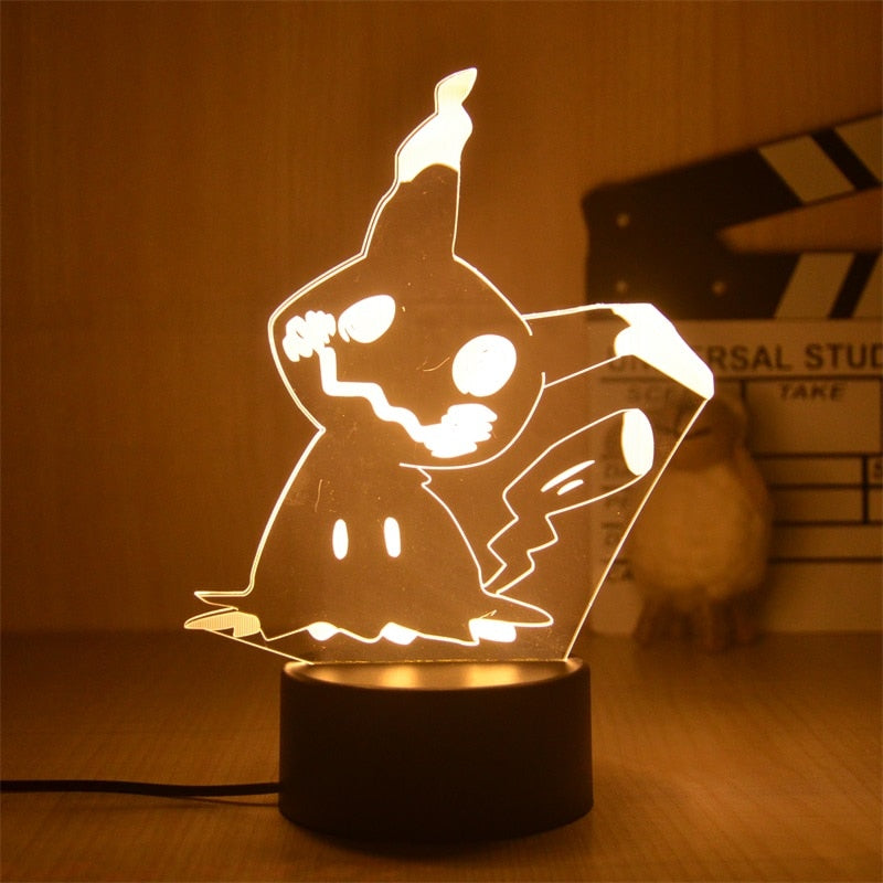 New Pokemon Pikachu Led 3D Night Light Kids Toy Anime Figures Cute Pikachu Bedside Lamp for Children Bedroom Decor Birthday Gift