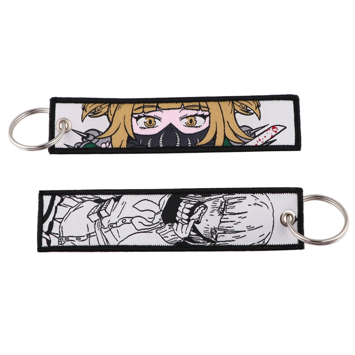 My Hero Academia Anime Key Chain for Men Key Fobs Holder Embroidery Key Ring Key Tag for Motorcycles and Cars Accessories