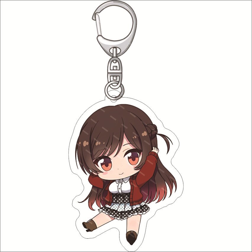 Rent A Girlfriend Keychain Anime Ichinose Chizuru Nanami Mami Sarashina Ruka Sakurasawa Sumi Cute Mold Acrylic Keyrings Jewelry