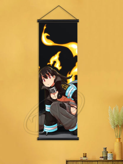 Fire Force Poster Hanging Scrolls Art Mural Shinra Kusakabe Canvas Painting Wall Picture Child Bedroom Home Cuadros Decoration