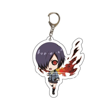 Anime Tokyo Ghoul Kaneki Ken Keychain Cosplay Acrylic Key Chain Pendant Keyring Prop