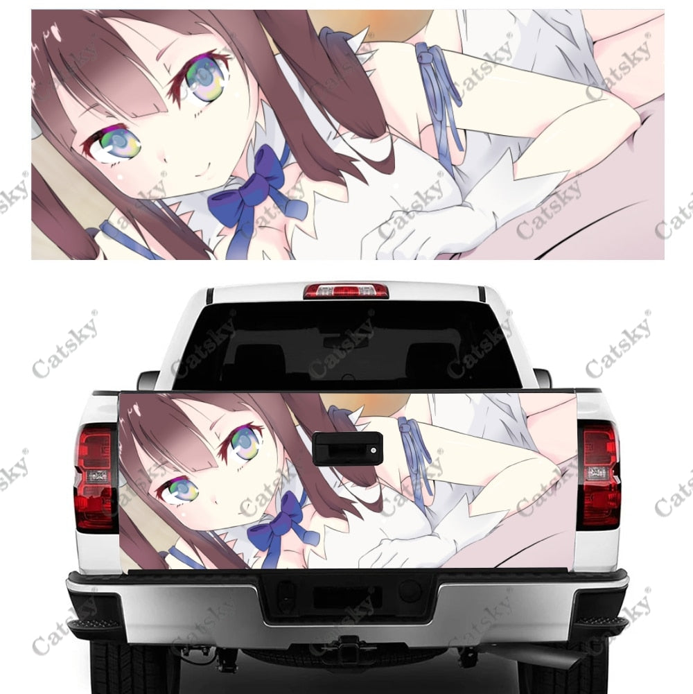 DanMachi Anime Truck Tailgate Sticker Decal Wrap Vinyl High-Definition Print Graphic Suitable for Pickup Trucks Weatherproof