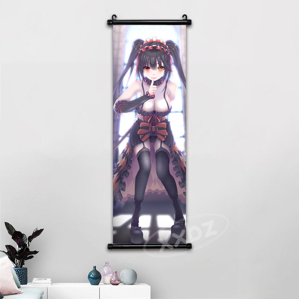 Anime Date A Live Poster Wall Art Canvas Kawaii Princess Pictures Modern Painting Tokisaki Kurumi Hanging Scroll Home Decor Gift