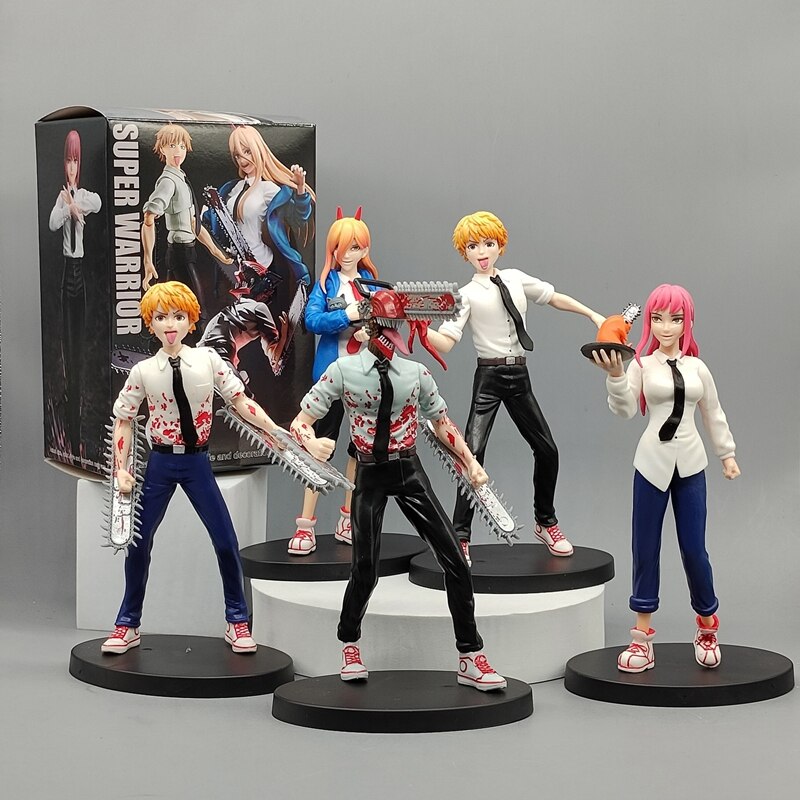 18cm Anime Makima Figure Power Chainsaw Man Action Figure Pochita Figure Scene Ornament Denji Model Doll  Makima Toys PVC