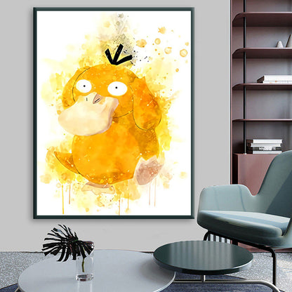 Japan Anime Peripherals Pokemon Pikachu Poster Mural Decoration Cartoon Wall Art Water Colours Canvas Painting Baby Kids Gifts