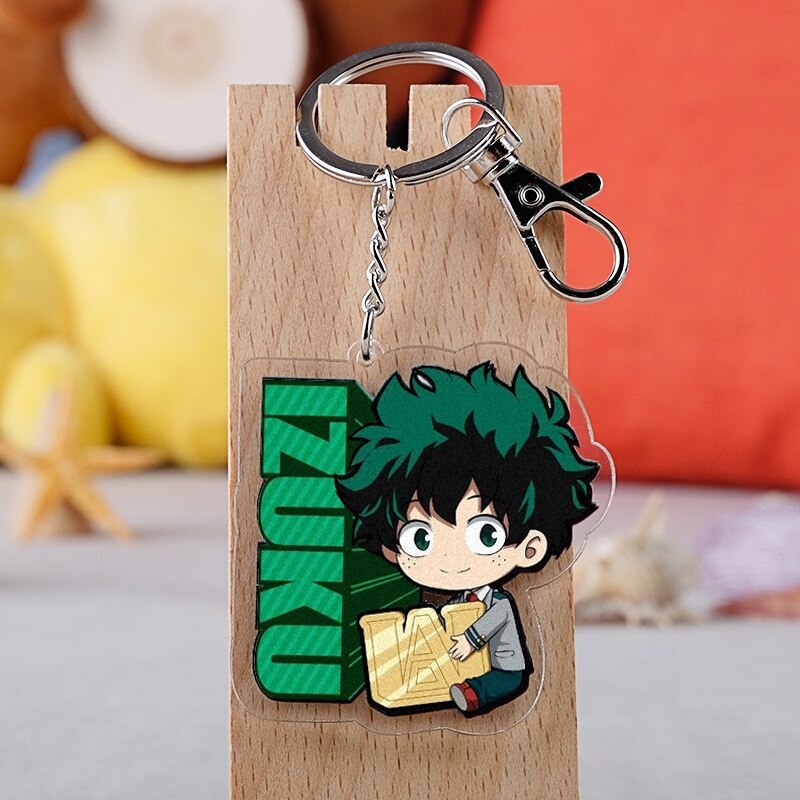 Keychain Anime Character My Hero Academia Deku Acrylic Keyring Japanese Cartoon Bag Handbag Gift For Student Comic Fans