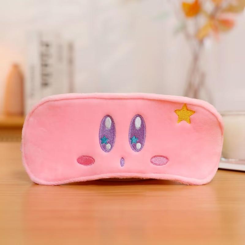 Anime Kirby Plush Car Neck Headrest Pillow Car Accessories Cartoon Kawaii Auto Seat Head Support Neck Protector Seat Belt Covers