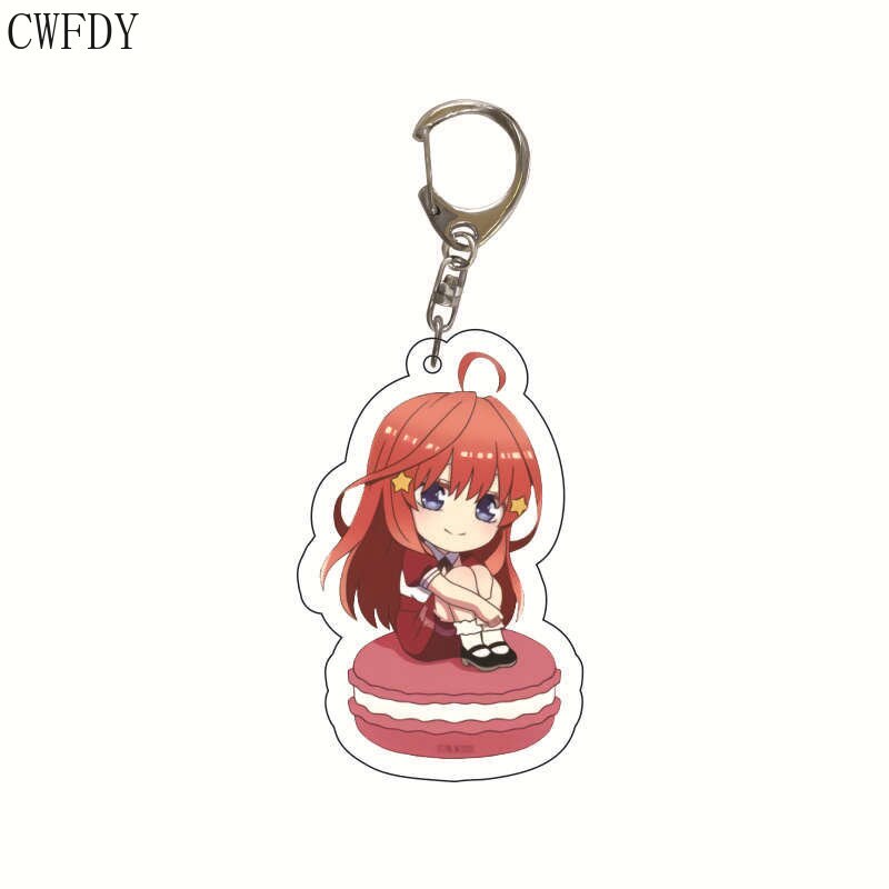 The Quintessential Quintuplets Keychain Anime Figure Nakano Ichika Nino Miku Yotsuba Itsuki Sisters Acrylic Charm Key Chain Gift