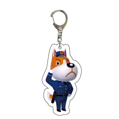 Game Animal Crossing Keychain Cartoon Animal Shaped Acrylic Pendant Keyring Fan Gift