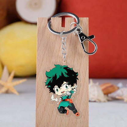 Keychain Anime Character My Hero Academia Deku Acrylic Keyring Japanese Cartoon Bag Handbag Gift For Student Comic Fans