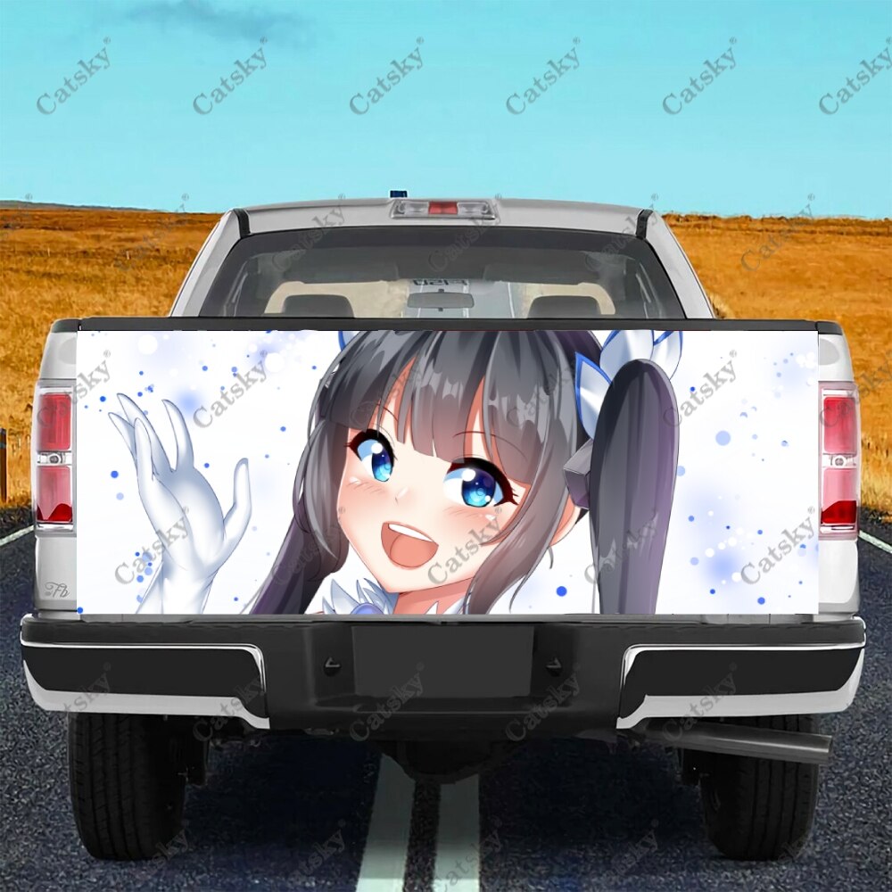 DanMachi Anime Truck Tailgate Sticker Decal Wrap Vinyl High-Definition Print Graphic Suitable for Pickup Trucks Weatherproof