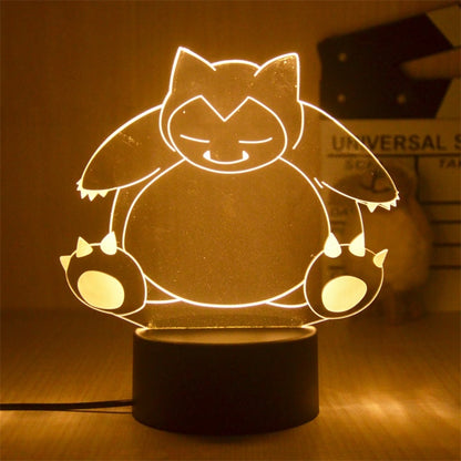 New Pokemon Pikachu Led 3D Night Light Kids Toy Anime Figures Cute Pikachu Bedside Lamp for Children Bedroom Decor Birthday Gift