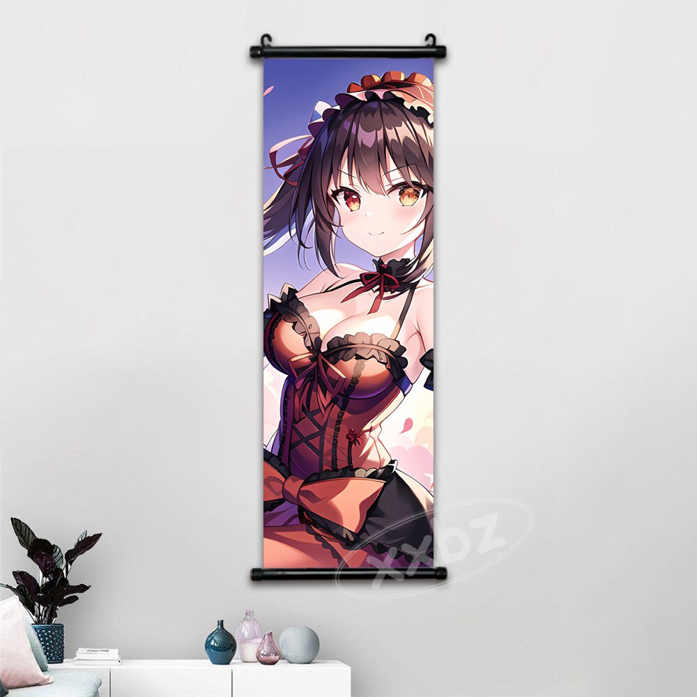 Anime Date A Live Poster Wall Art Canvas Kawaii Princess Pictures Modern Painting Tokisaki Kurumi Hanging Scroll Home Decor Gift