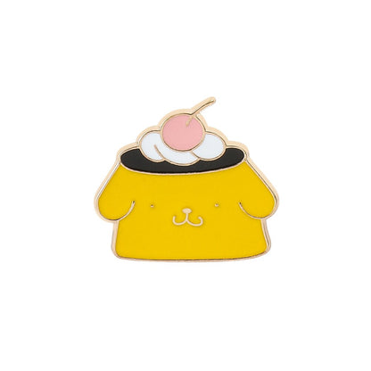 Fashion Kawaii Cinnamoroll My Melody Hello Kitty Sanrio Brooch Strawberry Creative Cute Metal Brooch Wholesale