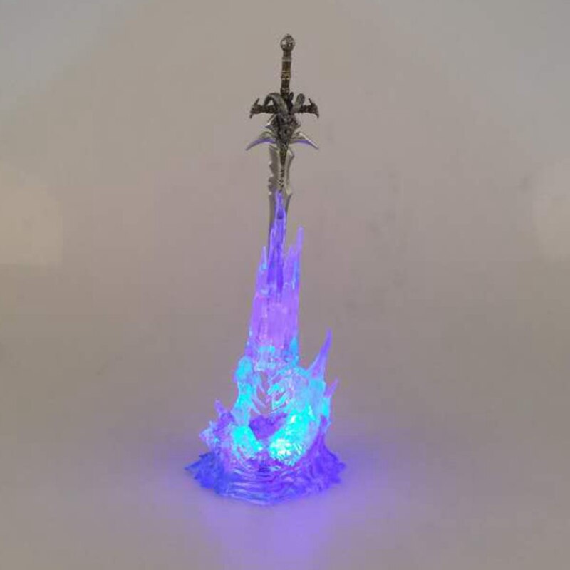 World of Warcraft 25cm Anime Game Action Figure Weapon Frostmourne Katana Sword with LED Lighting Starz PVC Toys Kids Gifts