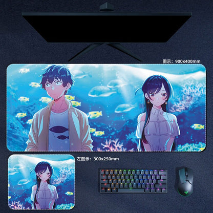 Anime Rent A Girlfriend Mouse Pad Ichinose Chizuru Mami Sumi Ruka Mousepad Computer Laptop Gamer Pad Gaming Accessories Desk Mat