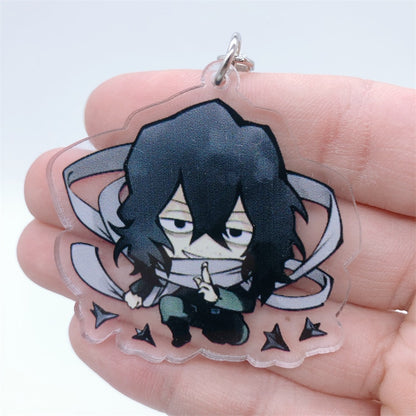 Anime My Hero Academia Cosplay Keychain Accessories Kirishima Eijiro Eraser Head Key Chain Pendant Cartoon Badge