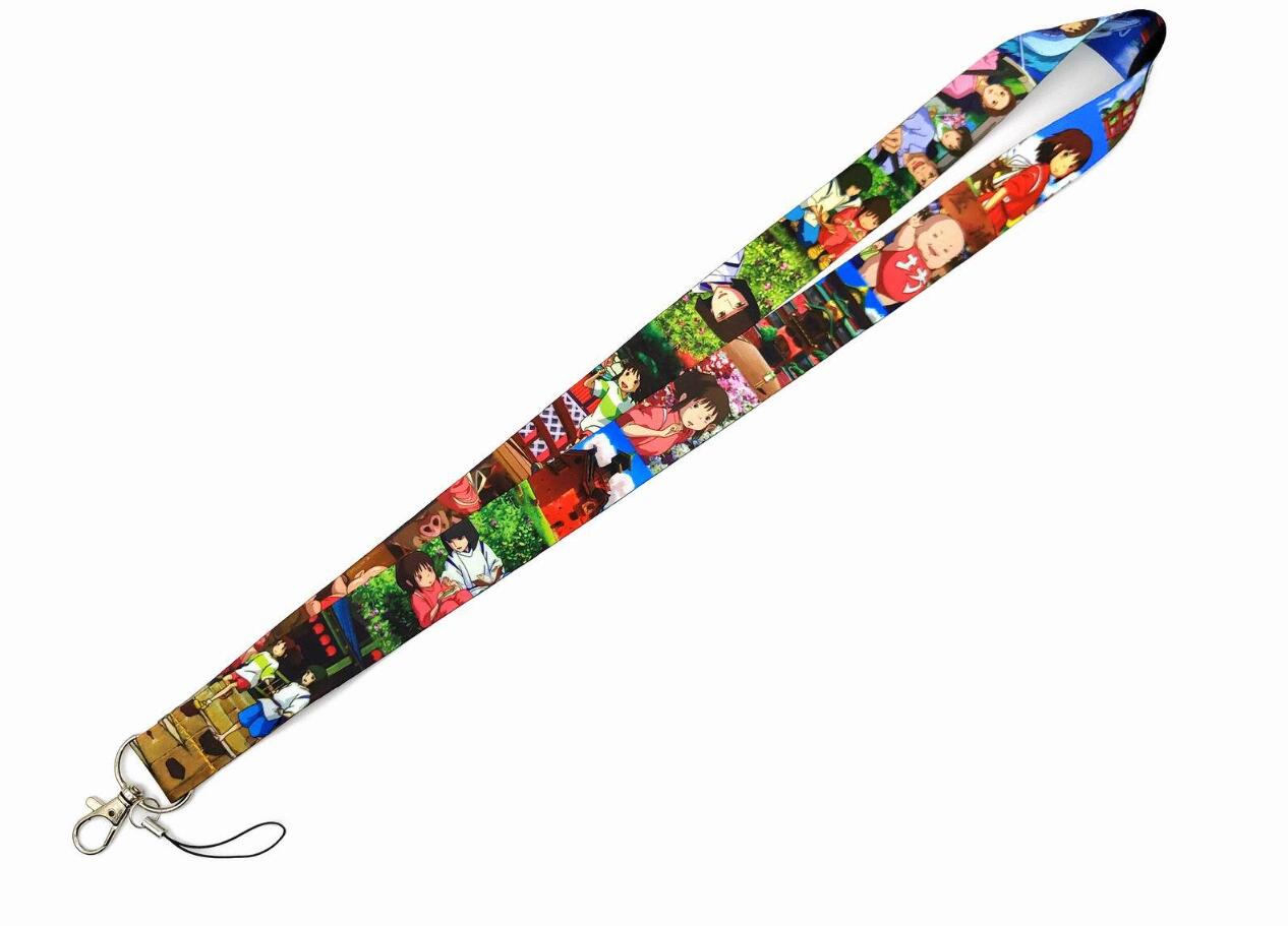 Spirited Away Cartoon Key Lanyard ID Badge Holders Animal Phone Neck Straps with Keyring Phone Accessories D107