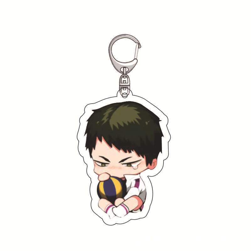 Hot Anime Haikyuu!! Super Cute Figure Keychain Collection Hinata Shoyo Kageyama Tobio Sugawara Acrylic Key Chain Wholesale