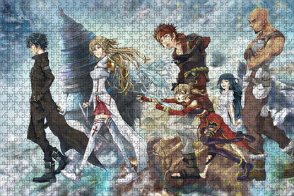 1000 Piece Japanese Anime Sword Art Online Puzzles Wooden SAO Puzzles For Adults Children Educational Toys Gifts