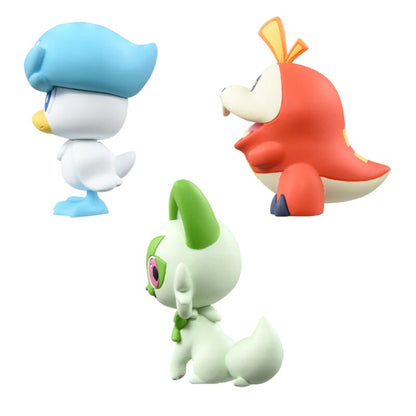 TOMY Original Pokemon Scarlet Violet Sprigatito Fuecoco Quaxly Toys Figures Superb Reproduction Games Characters Collection Gift