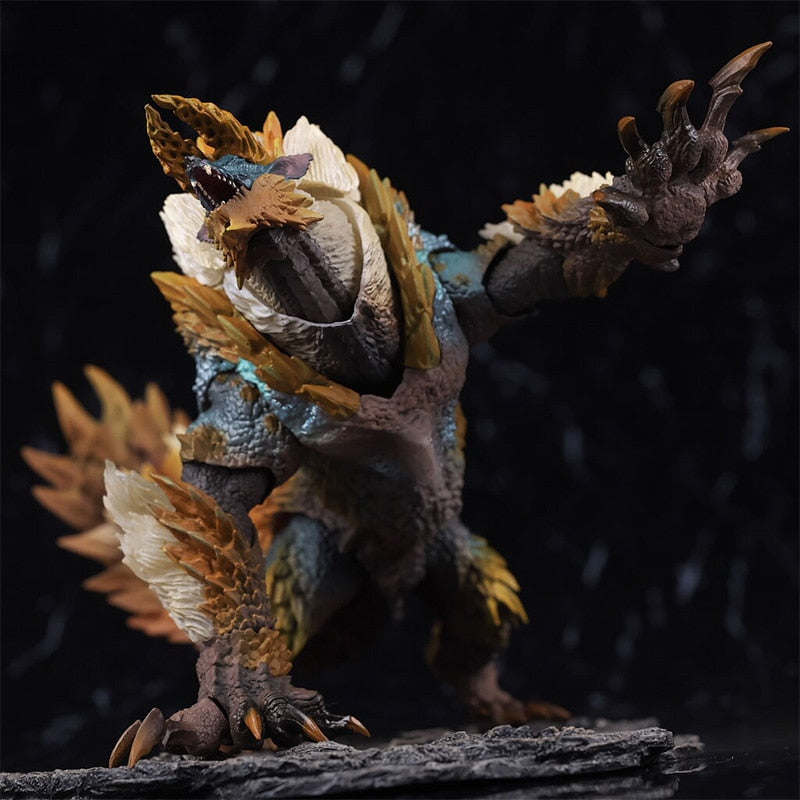 Original Bandai S.H.MonsterArts Monster Hunter World Iceborne Comic MHP Kinoga Zinogre Shm Action Figure Doll Model Children Toy