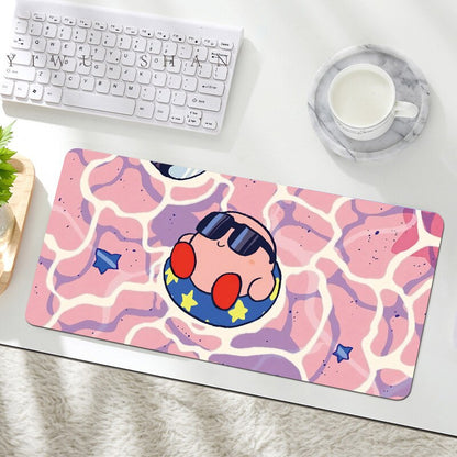 Kawaii Anime Kirby Mouse Pad Cartoon Cute Plush Rug Blanket Student Huge Wrist Pad Non Slip Table Mat Carpet Accessories Gifts