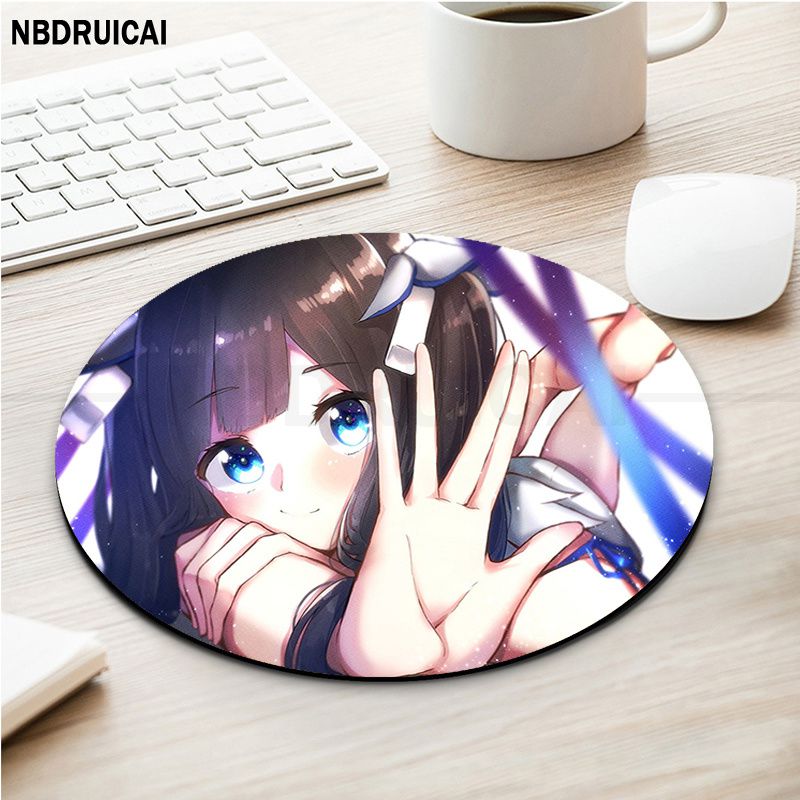 DanMachi Non-slip Round Speed Version Game Computer Keyboard Office Table Mat PC Laptop Mouse Mat For PC Mouse Carpet