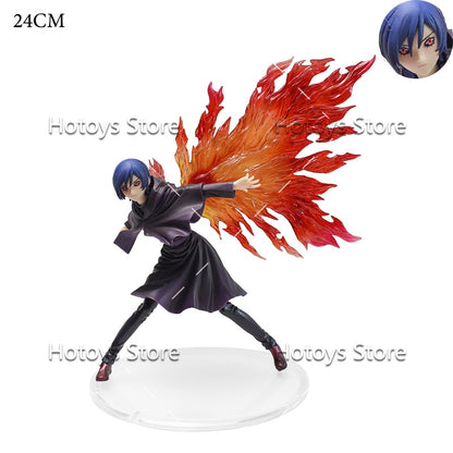 22-24cm Tokyo Ghoul Figure Touka Kirishima Dolls Action Figures Kaneki Ken Two Heads Awakening Figurine Model Toys Birthday Gift