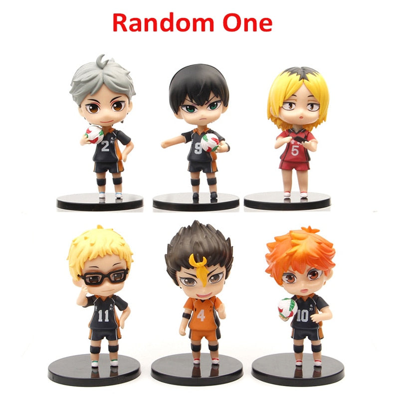 6Pcs Haikyuu!! Doll Model Toy Oikawa Tooru Kenma Kozume Anime Figures Q Version Doll Model Toys Ornaments Gift Cartoon Pvc Dolls