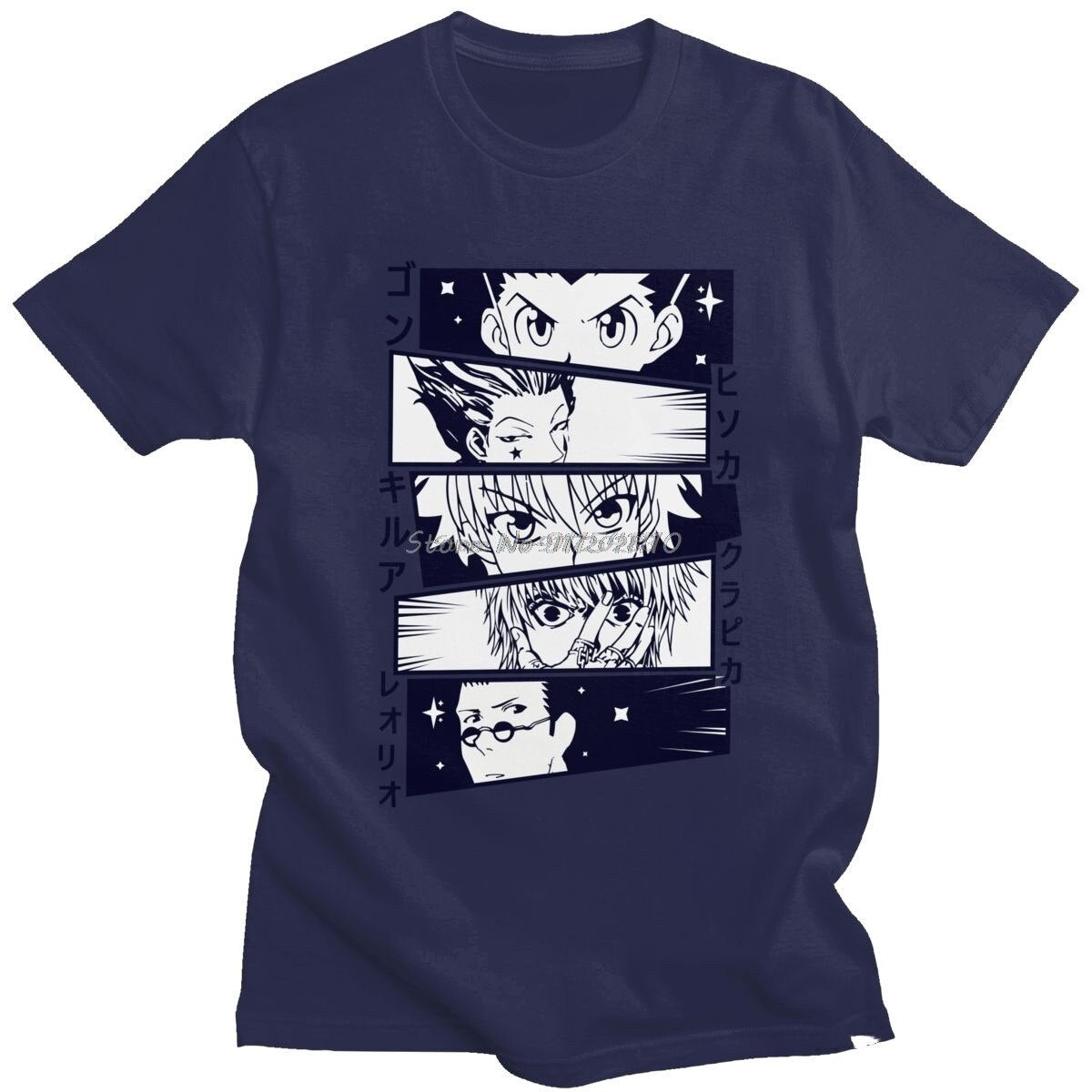 Hunter X Hunter T Shirt For Men Cotton T-shirt Best Characters Kurapika Gon Killua Leorio Hisoka Morow Manga Tee