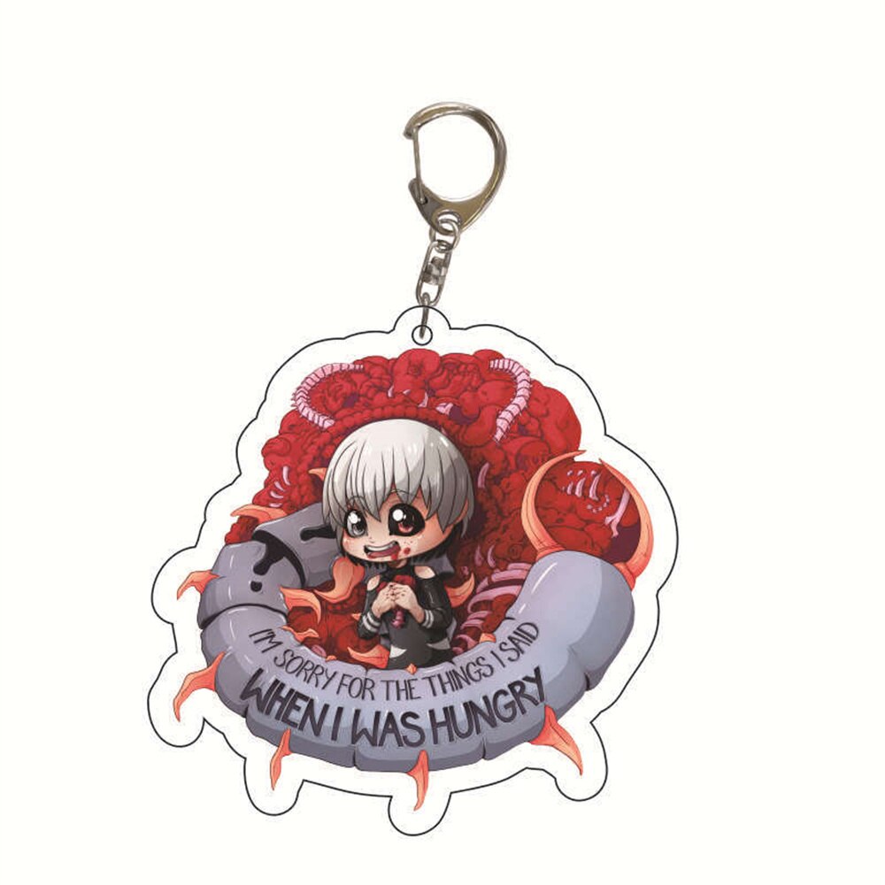 Anime Tokyo Ghoul Kaneki Ken Keychain Cosplay Acrylic Key Chain Pendant Keyring Prop