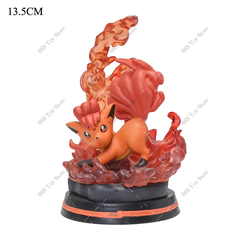 Anime Pokemon Figure Charizard Squirtle Bulbasaur Vulpix Scenes Special Effects Version Figurine Toys PVC Model Collection Dolls