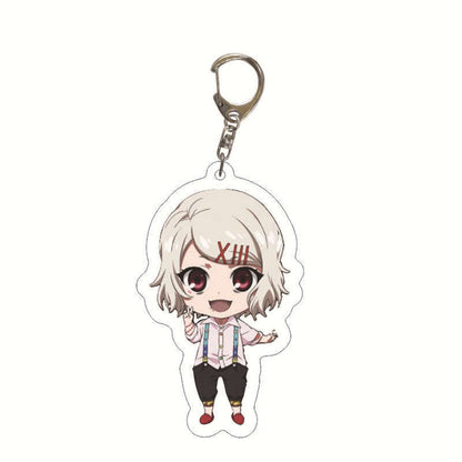 Anime Tokyo Ghoul Kaneki Ken Keychain Cosplay Acrylic Key Chain Pendant Keyring Prop