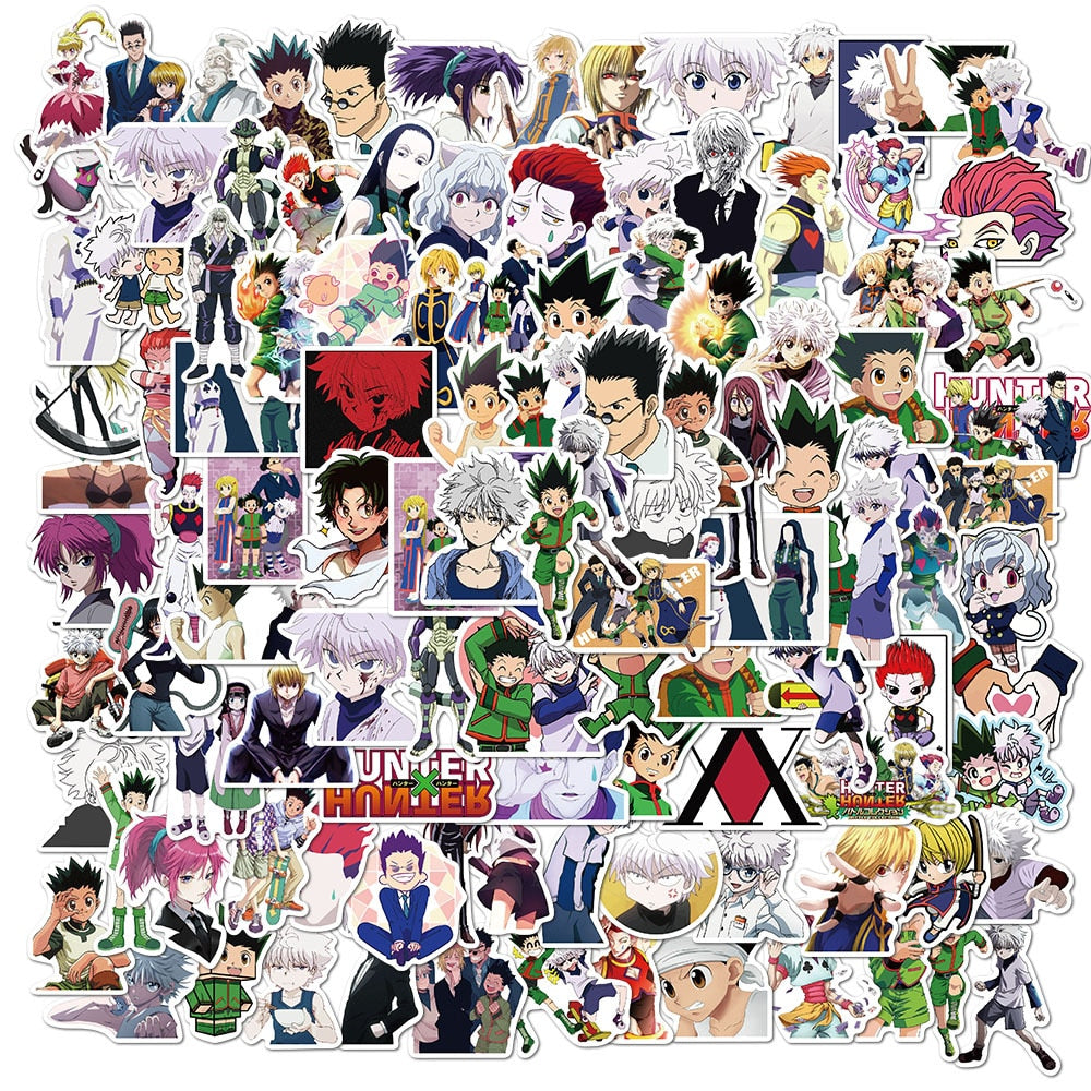 10/20/50/100pcs Hunter X Hunter Stickers Laptop Skateboard Phone Case DIY Graffiti Waterproof Anime Sticker for Kids Gift Toy