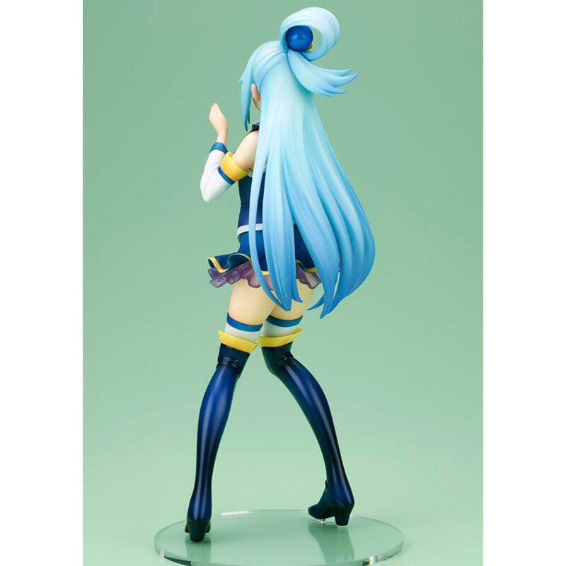 20CM Aqua Anime Konosuba Blessings for a Beautiful World Figure Cute With Fan Girl Standing Megumin Model Toys PVC Collection Gift Doll