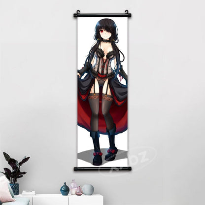 Anime Date A Live Poster Wall Art Canvas Kawaii Princess Pictures Modern Painting Tokisaki Kurumi Hanging Scroll Home Decor Gift