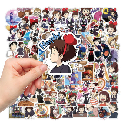 Cartoon Anime Kiki&#39;s Delivery Service Stickers Car Laptop Luggage Phone Stationery Decal Waterproof Graffiti Sticker Toys Gifts Studio Ghibli