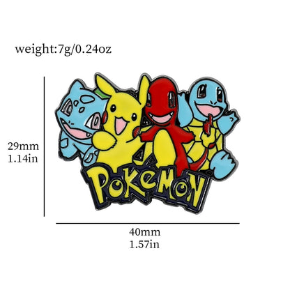 Pokemon Pikachu Anime Metal Enamel Brooch Badges on Backpack Clothing Lapel  jackets Jeans Accessories Jewelry Decoration Gift