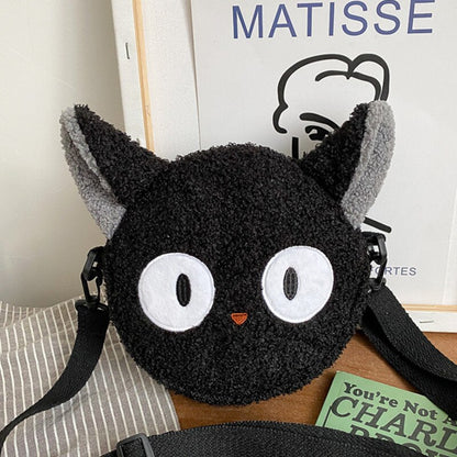 Anime Kiki&#39;s Delivery Service Cosplay Black JiJi Cartoon Plush Shoulder Bags For Women Mini Black Cat Kiki Messenger Bag Handbag Studio Ghibli