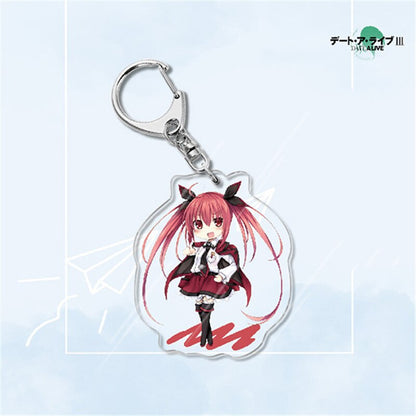 Japan Anime Date A Live Collection Cosplay Keychain Tokisaki Kurumi Yatogami Toka Himekawa Yoshino Acrylic Keyring Friends Gift