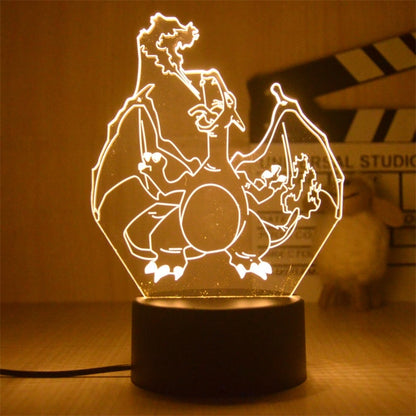 New Pokemon Pikachu Led 3D Night Light Kids Toy Anime Figures Cute Pikachu Bedside Lamp for Children Bedroom Decor Birthday Gift