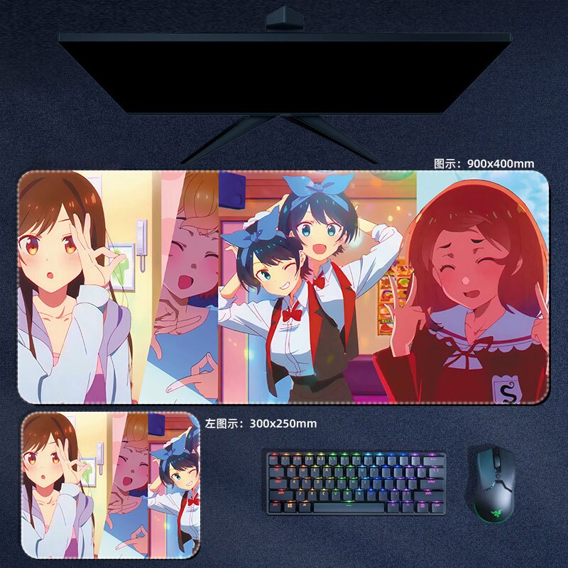 Anime Rent A Girlfriend Mouse Pad Ichinose Chizuru Mami Sumi Ruka Mousepad Computer Laptop Gamer Pad Gaming Accessories Desk Mat