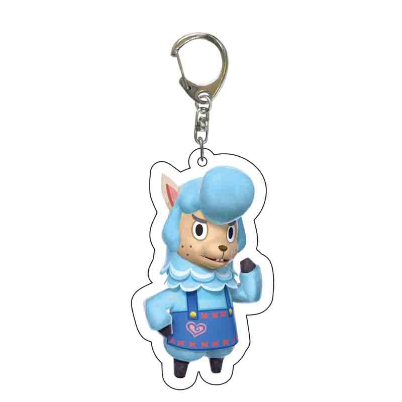 Game Animal Crossing Keychain Cartoon Animal Shaped Acrylic Pendant Keyring Fan Gift