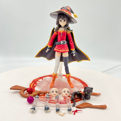 13cm Figma #407 KonoSuba 2 Megumin Anime Figure #399 KonoSuba Aqua Action Figure #425 Kazuma Figurine Adult Model Doll Toys Gift