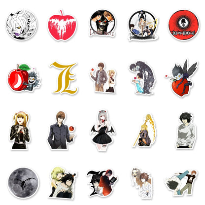 10/30/50pcs Anime DEATH NOTE Graffiti Stickers Laptop Luggage Motorcycle Phone Skateboard Helmet DIY Toys Kids Decal Stickers