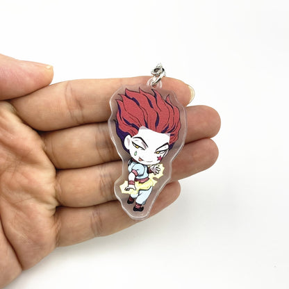 Anime Hunter x Hunter Hisoka Kurapika Killua Zoldyck Key Chain Pendant Cosplay Two-sided Acrylic Keychain Keyring Prop