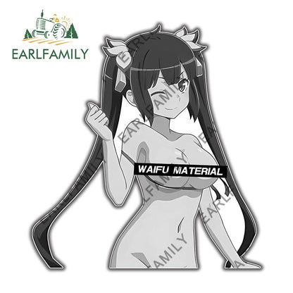 13cm x 9.6cm for DanMachi Hestia Waifu Car Stickers Campervan Decal RV JDM Vinyl Car Wrap Waterproof Trunk Decals