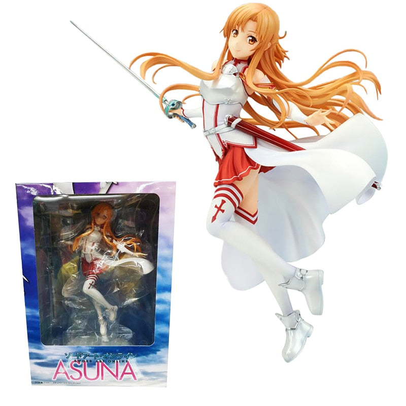 22cm Sword Art Online Anime Figure Asuna Aincrad Action Figure Ordinal Scale - Asuna Figure Collection Model Doll Toys Gift